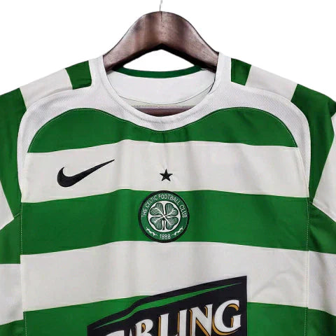 Camisa Celtic Retrô 2005/2006 Verde e Branca - NK