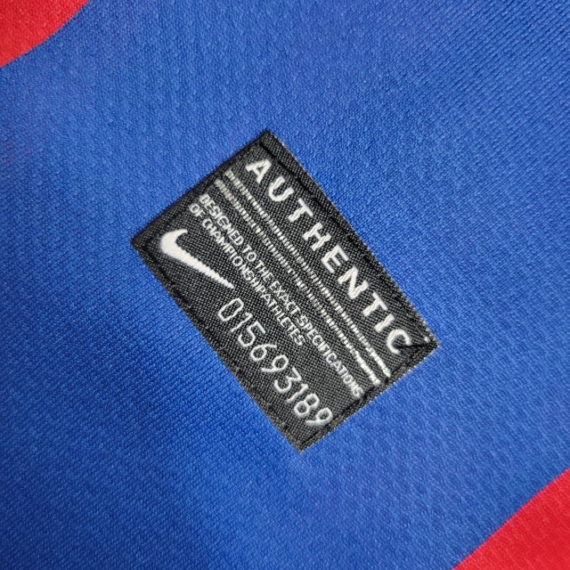 Camisa Barcelona Retrô I Home 2010/11 Torcedor NK Masculino Vermelho e Azul