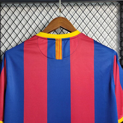 Camisa Barcelona Retrô I Home 2010/11 Torcedor NK Masculino Vermelho e Azul