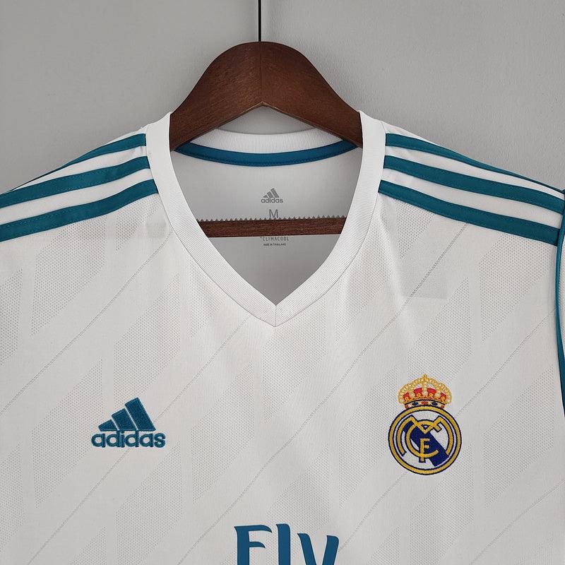 Camisa Retrô Real Madrid I Home AD 2017/18 Masculino Branca