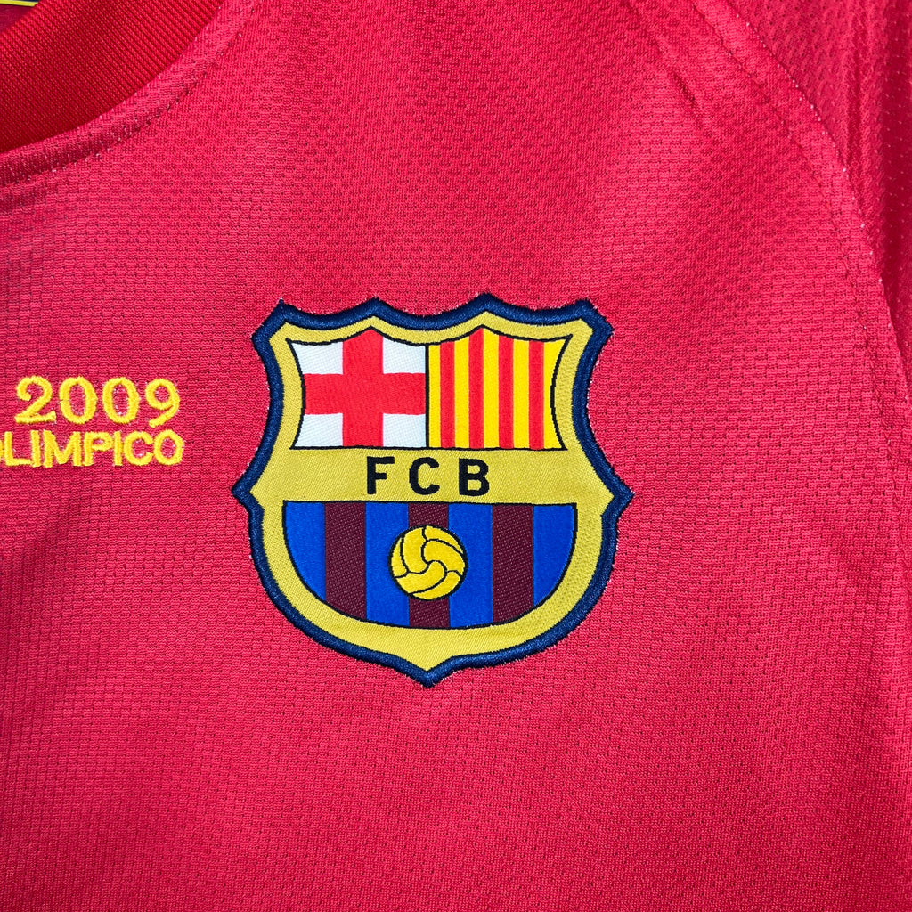 Camisa Retrô Barcelona I Home NK 2008/09 UEFA Champions League Azul e Grená