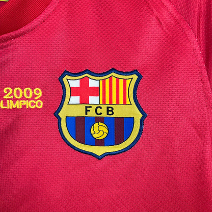 Camisa Retrô Barcelona I Home NK 2008/09 UEFA Champions League Azul e Grená