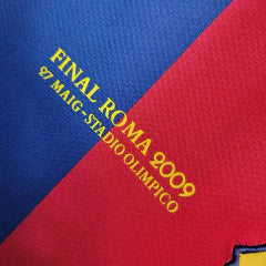 Camisa Retrô Barcelona I Home NK 2008/09 UEFA Champions League Azul e Grená