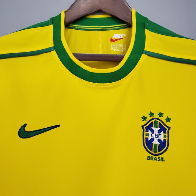 Camisa Retrô Seleção Brasileira I Home 1998/99 NK Masculino Amarelo