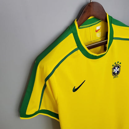 Camisa Retrô Seleção Brasileira I Home 1998/99 NK Masculino Amarelo