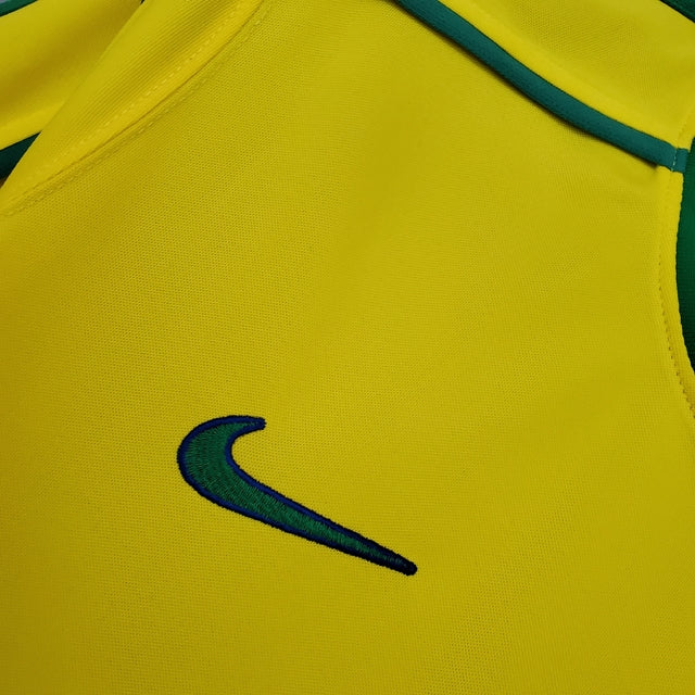 Camisa Retrô Seleção Brasileira I Home 1998/99 NK Masculino Amarelo