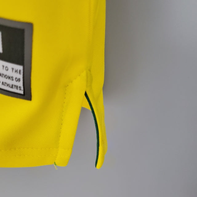 Camisa Retrô Seleção Brasileira I Home 1998/99 NK Masculino Amarelo