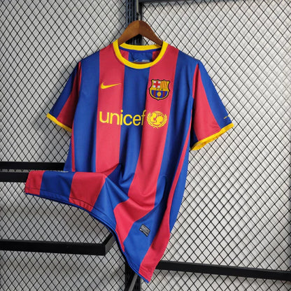 Camisa Barcelona Retrô I Home 2010/11 Torcedor NK Masculino Vermelho e Azul