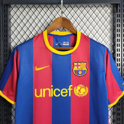Camisa Barcelona Retrô I Home 2010/11 Torcedor NK Masculino Vermelho e Azul