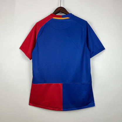 Camisa Retrô Barcelona I Home NK 2008/09 UEFA Champions League Azul e Grená