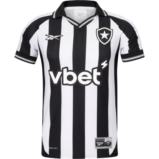 Camisa Botafogo Home 25/26 - Torcedor RBK Masculino - Preto e Branco