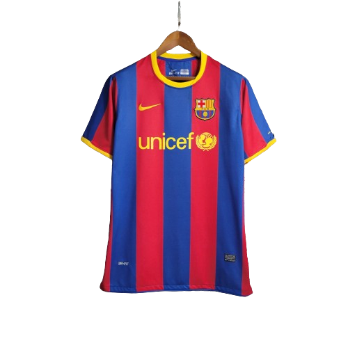 Camisa Barcelona Retrô I Home 2010/11 Torcedor NK Masculino Vermelho e Azul