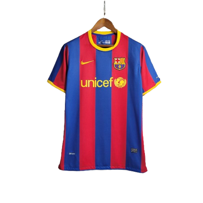 Camisa Barcelona Retrô I Home 2010/11 Torcedor NK Masculino Vermelho e Azul