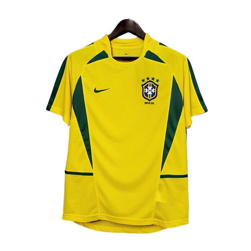 Camisa Retrô Seleção Brasileira I Home NK 2002/03 Masculino Amarelo