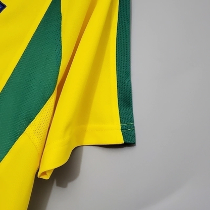 Camisa Retrô Seleção Brasileira I Home NK 2002/03 Masculino Amarelo