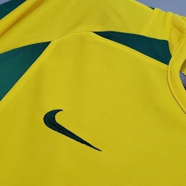 Camisa Retrô Seleção Brasileira I Home NK 2002/03 Masculino Amarelo