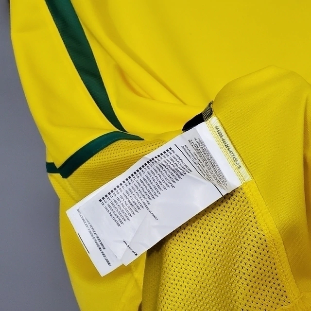 Camisa Retrô Seleção Brasileira I Home NK 2002/03 Masculino Amarelo