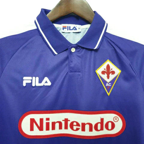 Camisa Retrô Fiorentina I Home Fl 1998/99 Masculino Roxo