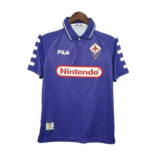 Camisa Retrô Fiorentina I Home Fl 1998/99 Masculino Roxo